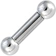 2 Gauge STEEL BARBELL Tongue Ring 3/4" 10mm