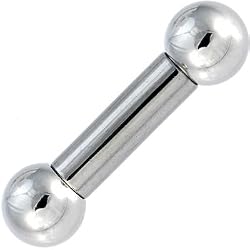 2 Gauge Steel Barbell Tongue Ring 3/4 Inches 10mm
