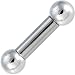 2 Gauge STEEL BARBELL Tongue Ring 3/4" 10mm