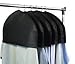 HANGERWORLD Breathable Shoulder Covers Clothes Dust Protectors for Closet Storage (10 Pack, Black)