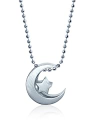 Alex Woo "Little Faith" Sterling Silver Crescent Moon Pendant Necklace, 16"