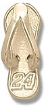 Miami Dolphins Logo Flip Flop 1" Sterling Silver Charm/Pendant