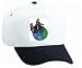 White Cap with bicycles, globe, riding, children, bikes, cycling