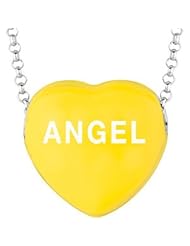 Sweethearts Enamel "Angel" Heart on 16" Necklace Pendant with Gift Box
