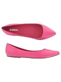 Fuchsia Leatherette Flat Dress Shoe - 6