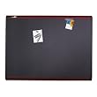 Quartet Prestige Plus Magnetic Fabric Bulletin Board, 6 x 4 Feet, Black with Mahogany Frame (MB547M)