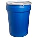 Eagle 1601MB Blue High Density Polyethylene Lab Pack Drum with Metal Lever-lock Lid, 30 gallon Capacity, 28.5" Height, 21.25" Diameter