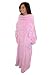 Grand Imagination Snug-Mee Girls Coral Fleece Blanket with Sleeves and Embroidery, Pink