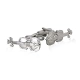Buy Unique Violin Cufflinks in Satin Silver Finish for Musicians with Presentation Box