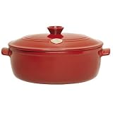 6.3 Quart Flame Oval Glossy Red