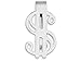 Finejewelers Sterling Silver Dollar Sign Money Clip