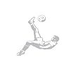 Sudden Shadows Soccer Flip Kick Wall Sticker Set - 36x42"