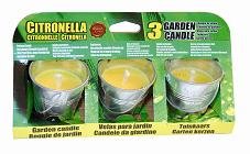 3 Peice Citronella Galvanized Bucket Candle Set