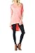 82 Days Women'S Rayon Span Plus To Regular High & Low Tunic with 3/4 Sleeves - Solid