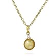 18" 14k Yellow Gold Diamond and Gold Akoya Pearls
