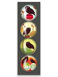 iPop Clicks Amy Ruppel Owls 4-Pack Magnet Set