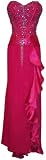 Beaded Strapless Satin Full Length Formal Gown With Side Ruffle Prom Dress Junior Plus Size, Large, Fuchsia Beaded Strapless Satin Full Length Formal Gown With Side Ruffle Prom Dress Junior Plus Size, Large, Fuchsia