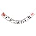 AllHeartDesires 1 Set White Engaged Banner Wedding Party Bunting Garland Engagement Decoration