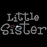 Women's Sweatshirt : Little Sister - Sibling Embellished Rhinestone Design