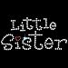 Women's Sweatshirt : Little Sister - Sibling Embellished Rhinestone Design