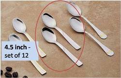 4.5 Inch Long Stainless Steel Espresso Spoons - Set of 12