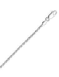 Sterling Silver 24 Inch 2.5mm Diamond Cut Rope Chain Necklace