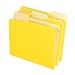 Pendaflex 1521/3YEL Pendaflex 2-Tone File Folders, 1/3 Cut, Top Tab, Letter, Light Yellow, 100/Box