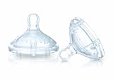 Natural Touch No Spill Breast Size Nipple, Slow Flow, 2 Pack