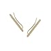 Humble Chic Women's Solid Bar Ear Crawlers Minimal Modern Cuff Post Stud Earrings
