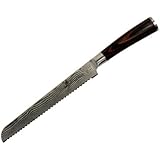 ZHEN Japanese VG-10 67-Layer Damascus Bread Knife, 9-Inch