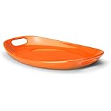 Rachael Ray Stoneware Serving 9-3/4-by-15-3/4-Inch Oval Platter, Orange