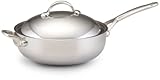 BonJour Copper Clad 6-Quart Covered Chef Pan with Helper Handle