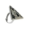 Lost Pyramid Metal Ring (I Goth You)