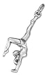 Sterling Silver Gymnast Charm