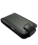 Black PU Leather Vertical Case for Samsung Galaxy Ace Plus (GT S7500) - High Quality Flip Phone Cover