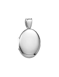 Platinum Oval Premium Weight Locket 5/8 inch x 3/4 inch in Platinum