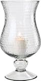Large Clear Glass Hurricane Candle Holder