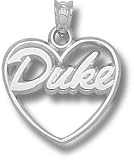 Duke Blue Devils Duke Heart Pendant - Sterling Silver Jewelry
