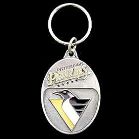 Pittsburgh Penguins Hockey Pewter NHL Keychain