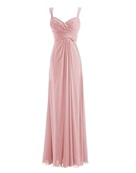 A-line Chiffon Empire   Waistline Pleated Bridesmaid Dress 