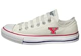 Converse - Converse Chuck Taylor All Star Lo Top Unbleached White Youngstown State University Logo Red Canvas