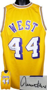 Jerry West Signed Los Angeles Lakers Jersey