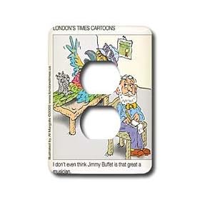 Londons Times New Release Funny Cartoons - Parrotheads Against Buffett - Light Switch Covers - 2 plug outlet cover