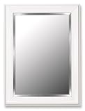 IMAGE OF Mirror in Glossy White Grande with Stainless Liner Size: 40