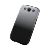 ELECOM docomo Galaxy SIII・GalaxySIIIα SC-06D・SC-03E シェルカバー グラデーション ブラック×シルバー PD-SCS3PVWBSV