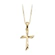 14K Yellow/White Gold 25.50 x 18 MM Cross Pendant with Chain