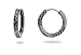 1" Sterling Silver Round Diamond Cut Hoop Earrings