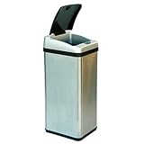 13 Gallon Square Extra-Wide Opening Touchless Trash Can RX by 