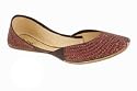Unze Indian Slippers (khussa) - L13125-Brown-8.0