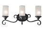 Kenroy Home 80244ORB Monroe Three-Light Vanity Light with 3-Inch Shades